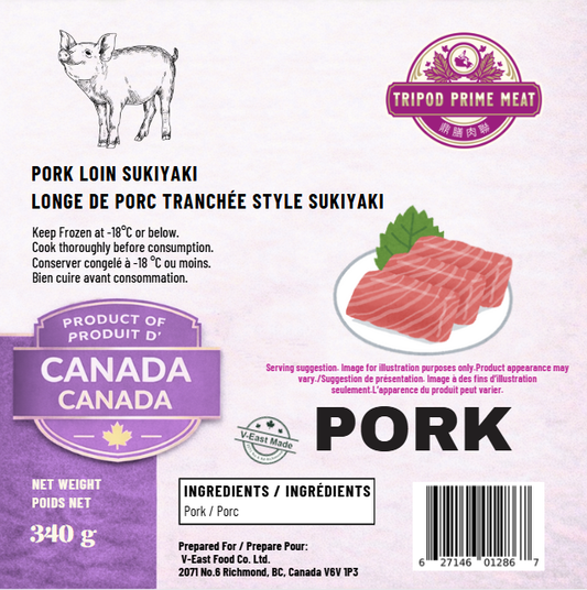 TP008 - PORK LOIN SUKIYAKI 340g *12