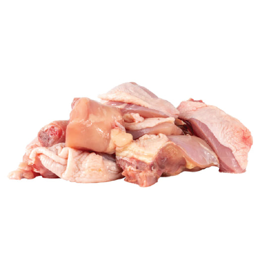 C004 - Fresh Chicken Leg cube 1*1 boneless / Skin on 10 kg/case