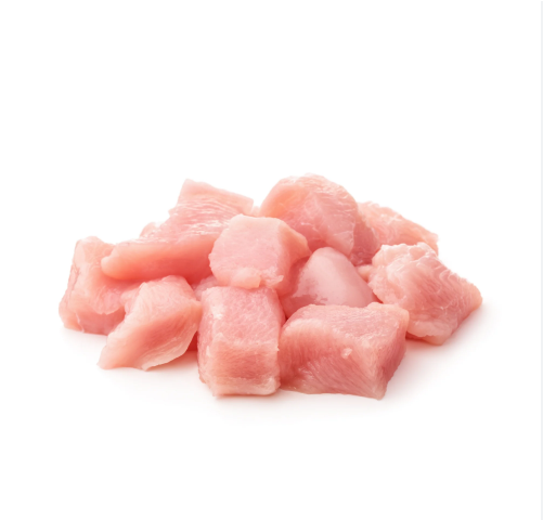 C003 - Fresh Chicken Leg cube 1*1 boneless / Skin off 10 kg/case